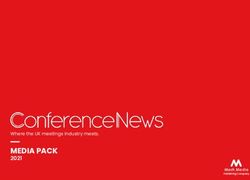 MEDIA PACK 2021 Where the UK meetings industry meets - Conference News