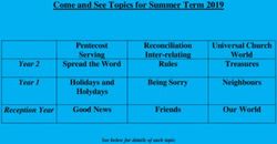 Come and See Topics for Summer Term 2019 - St Bede's Catholic ...