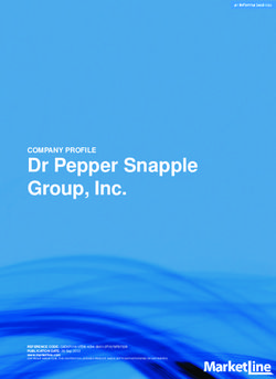 Dr Pepper Snapple Group, Inc - COMPANY PROFILE