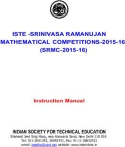 ISTE -SRINIVASA RAMANUJAN MATHEMATICAL COMPETITIONS-2015-16 (SRMC-2015-16)