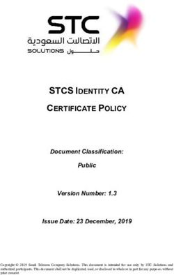 STCS IDENTITY CA CERTIFICATE POLICY - Document Classification: Public Version Number: 1.3 - Solutions by STC