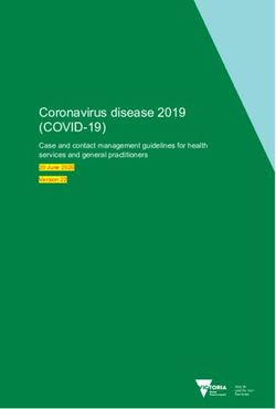 Coronavirus disease 2019 - (COVID-19) Case and contact management guidelines for health services and general practitioners 20 June 2020 Version 22 ...