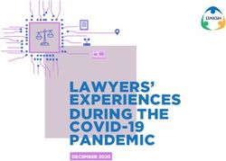 LAWYERS' EXPERIENCES DURING THE COVID-19 PANDEMIC - DECEMBER 2020 - Daksh