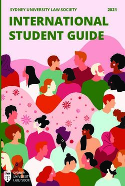 INTERNATIONAL STUDENT GUIDE - SYDNEY UNIVERSITY LAW SOCIETY 2021