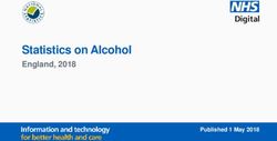 Statistics on Alcohol - England, 2018 Published 1 May 2018 - NHS Digital