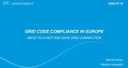 GRID CODE COMPLIANCE IN EUROPE - WAYS TO A FAST AND SAFE GRID CONNECTION 2020-07-16