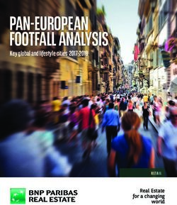 FOOTFALL ANALYSIS Key global and lifestyle cities 2017-2018 - kmp.ch