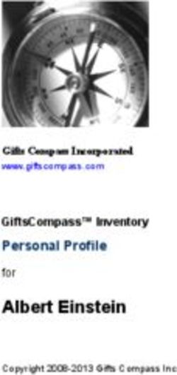 ALBERT EINSTEIN GIFTSCOMPASS INVENTORY PERSONAL PROFILE - GIFTS COMPASS INCORPORATED