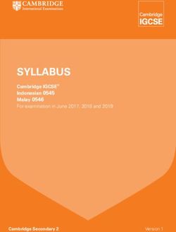 SyllabuS Cambridge IGCSE Indonesian 0545 Malay 0546 For examination in June 2017, 2018 and 2019 - Cambridge International