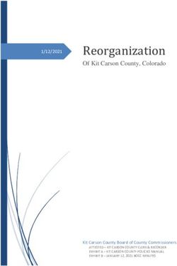Reorganization Of Kit Carson County, Colorado 1/12/2021