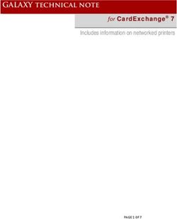 GALAXY technical note - for CardExchange 7 Includes information on networked printers