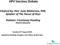 HPV Vaccines Debate Chaired by: Hon' Juan Watterson, SHK, Speaker of The House of Keys Debater: Courtenay Heading - Jurby Wellness