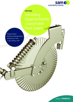 HARVESTING OPPORTUNITIES FOR A SUSTAINABLE FOOD SUPPLY - SAM STUDY DIEDERIK BASCH GABRIELA GRAB HARTMANN ANDREA RICCI, PHD JÜRGEN SIEMER, PHD