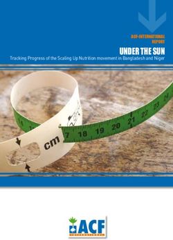 UNDER THE SUN ACF-INTERNATIONAL REPORT - European Union