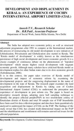DEVELOPMENT AND DISPLACEMENT IN KERALA: AN EXPERIENCE OF COCHIN INTERNATIONAL AIRPORT LIMITED (CIAL) - European Scientific Journal