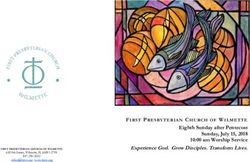 Eighth Sunday after Pentecost Sunday, July 15, 2018 10:00 am Worship Service Experience God. Grow Disciples. Transform Lives.