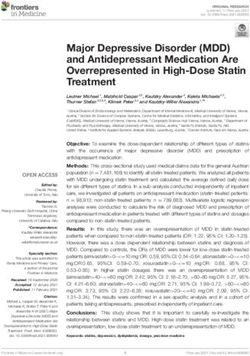 Major Depressive Disorder (MDD) and Antidepressant Medication Are Overrepresented in High-Dose Statin Treatment - IIASA PURE