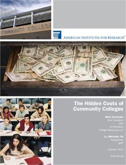 The Hidden Costs of Community Colleges - Mark Schneider Vice President AIR