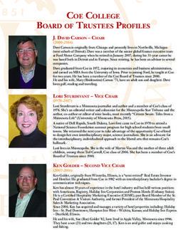 COE COLLEGE BOARD OF TRUSTEES PROFILES