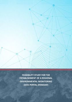 FEASIBILITY STUDY FOR THE ESTABLISHMENT OF A REGIONAL ENVIRONMENTAL MONITORING DATA PORTAL (REMDAP)