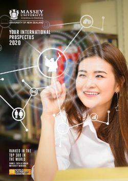 MASSEY UNIVERSITY - 2020 YOUR INTERNATIONAL PROSPECTUS