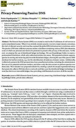 Privacy-Preserving Passive DNS - Article - MDPI