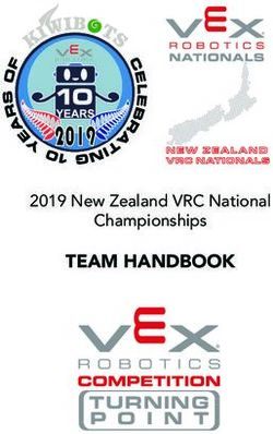 TURNING TEAM HANDBOOK - 2019 New Zealand VRC National Championships - Robot Events