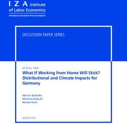 DISCUSSION PAPER SERIES - What If Working from Home Will Stick? Distributional and Climate Impacts for Germany - Institute ...