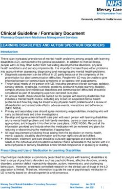Clinical Guideline / Formulary Document - Pharmacy Department Medicines Management Services - Mersey Care
