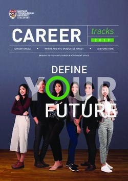 FUTURE - CAREER tracks DEFINE - Nanyang Technological University
