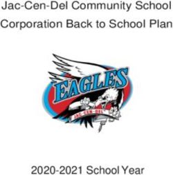 Jac-Cen-Del Community School Corporation Back to School Plan - 2020-2021 School Year