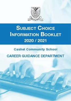 Subject choice information booklet 2020 / 2021 - CAREER GUIDANCE DEPARTMENT Cashel Community School - Cashel ...
