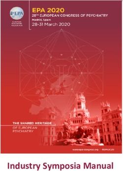 Industry Symposia Manual - EPA 2020 Congress