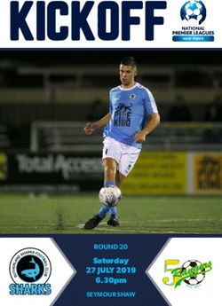 KICKOFF - 27 JULY 2019 Saturday ROUND 20 - National ...