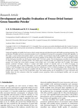 Development and Quality Evaluation of Freeze-Dried Instant Green Smoothie Powder - Hindawi.com
