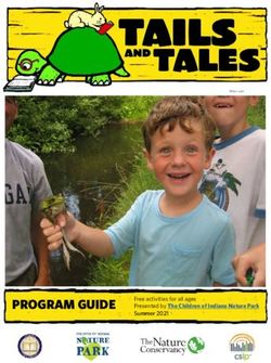 PROGRAM GUIDE Free activities for all ages Presented by The Children of Indiana Nature Park Summer 2021 - IN.gov