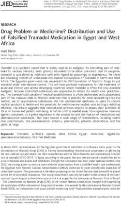 Drug Problem or Medicrime? Distribution and Use of Falsified Tramadol Medication in Egypt and West Africa