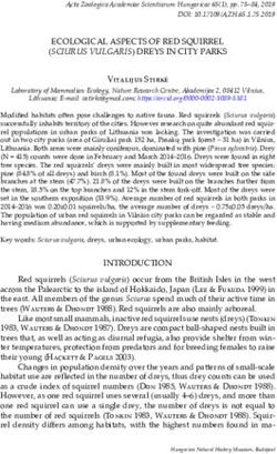 ECOLOGICAL ASPECTS OF RED SQUIRREL (SCIURUS VULGARIS) DREYS IN CITY PARKS - Acta Zoologica Academiae Scientiarum Hungaricae