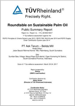 Roundtable on Sustainable Palm Oil - Public Summary Report - RSPO