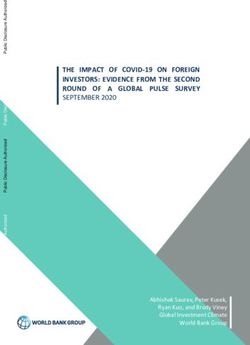 THE IMPACT OF COVID-19 ON FOREIGN INVESTORS: EVIDENCE FROM THE SECOND ROUND OF A GLOBAL PULSE SURVEY - World Bank Document