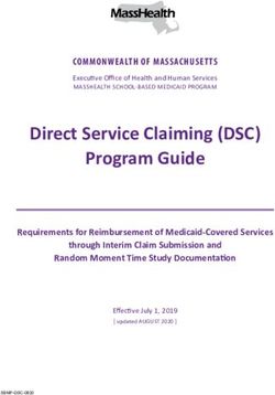 Direct Service Claiming (DSC) Program Guide - Mass.gov
