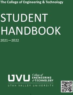 STUDENT HANDBOOK The College of Engineering & Technology 2021-2022 - Utah Valley University