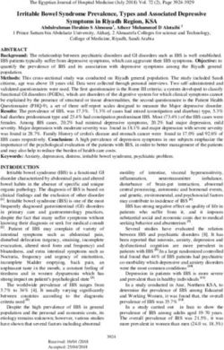 Irritable Bowel Syndrome Prevalence, Types and Associated Depressive Symptoms in Riyadh Region, KSA