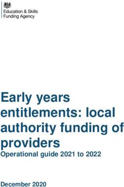 Early years entitlements: local authority funding of providers - Operational guide 2021 to 2022
