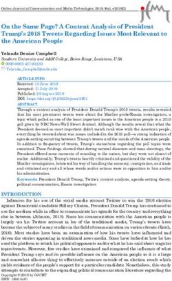 On the Same Page? A Content Analysis of President Trump's 2018 Tweets Regarding Issues Most Relevant to the American People