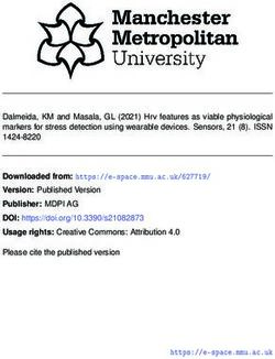 Dalmeida, KM and Masala, GL (2021) Hrv features as viable physiological markers for stress detection using wearable devices. Sensors, 21 (8). ISSN ...
