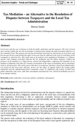 Tax Mediation - an Alternative to the Resolution of Disputes between Taxpayers and the Local Tax Administration - Economic Insights - Trends ...