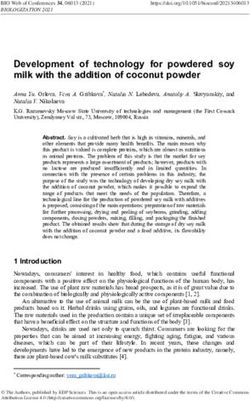 Development of technology for powdered soy milk with the addition of coconut powder
