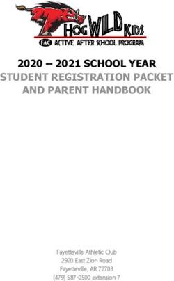 STUDENT REGISTRATION PACKET AND PARENT HANDBOOK 2020 - 2021 SCHOOL YEAR - Fayetteville Athletic Club 2920 East Zion Road Fayetteville, AR 72703 ...