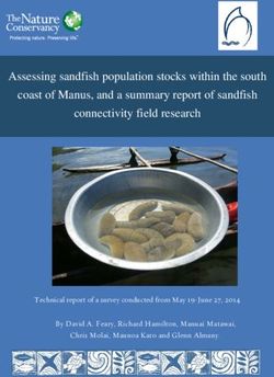 Assessing sandfish population stocks within the south coast of Manus, and a summary report of sandfish connectivity field research